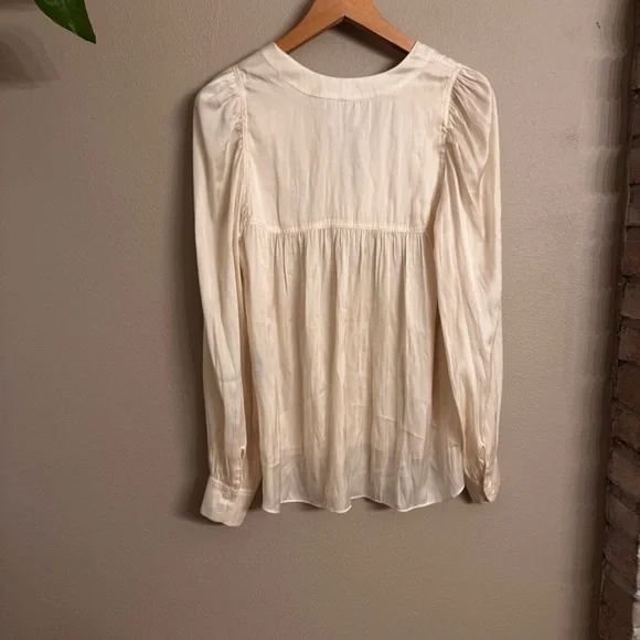 ZADIG‎ & VOLTAIRE Telia V-Neck Satin Blouse